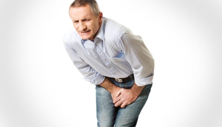 Острият простатит се проявява като силна болка в перинеума при мъж